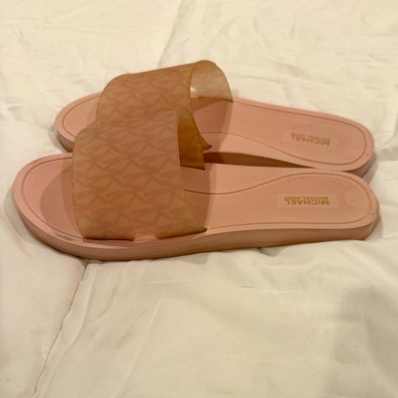 **Michael Kors Pink Transparent Slides – Size 10** - Picture 3 of 6
